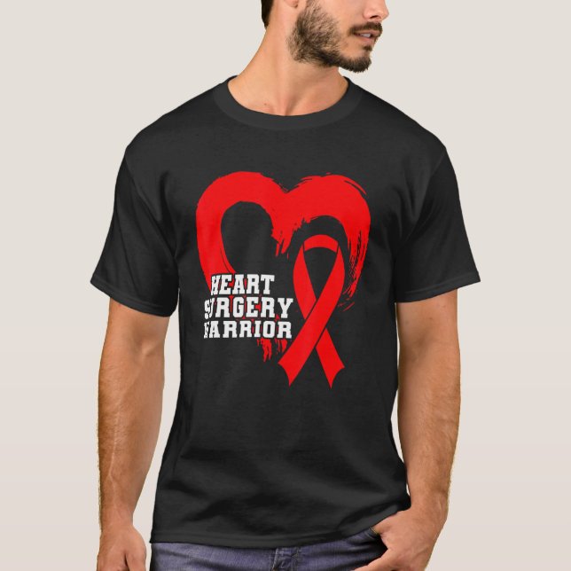 Open Heart Surgery Bypass Awareness Heart Heart Su T Shirt (Framsida)