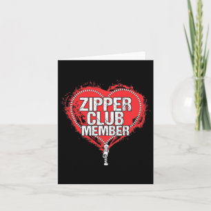 Open Heart Surgery Humor Funny Zipper Klubb Member Kort