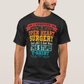 Open Heart Surgery Shirt Survivor Post Attack Reco T Shirt