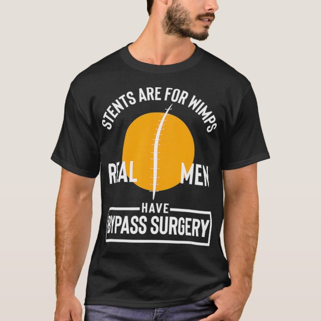 Open Heart Surgery Stents Are For Wimps Bypass Rec T Shirt (Framsida)