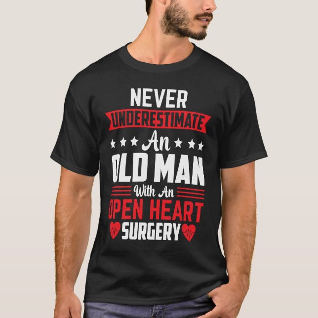 Open Heart Surgery Survivor  Coronary Artery Heart T Shirt (Framsida)