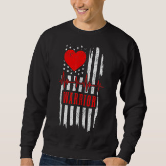 Open Heart Surgery Warrior Patriotic Transplant by Lång Ärmad Tröja