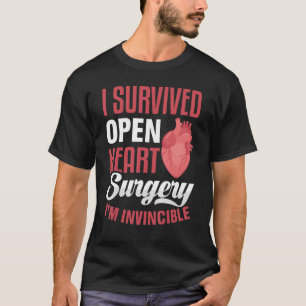 Open Heart Survivor Warrior Bypass Heart T Shirt