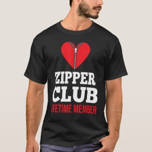 Open Heart Survivor Zipper Klubb Bypass Krig T Shirt