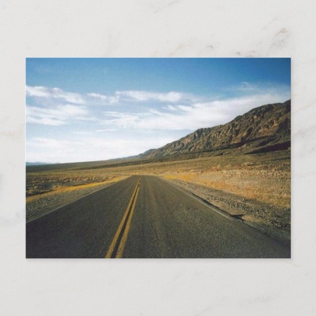 Open Highway-Death Valley Vykort (Framsida)