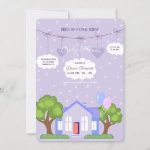 Open House Baby Shower Inbjudningar