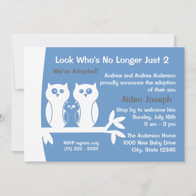 Open House för Family Adoption Inbjudningar (Framsida)