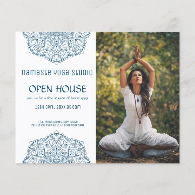 Open House for Yoga Meditation Promotional Photo Flygblad (Framsidan)