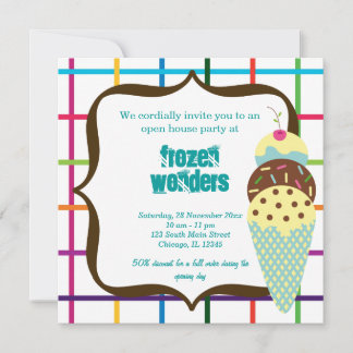 Open House Ice Cream salon Inbjudningar