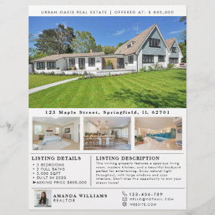 Open House Modern Egendom Reklamblad