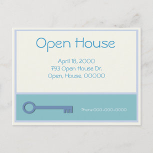 Open House Nyckel Graphic Inbjudan Vykort