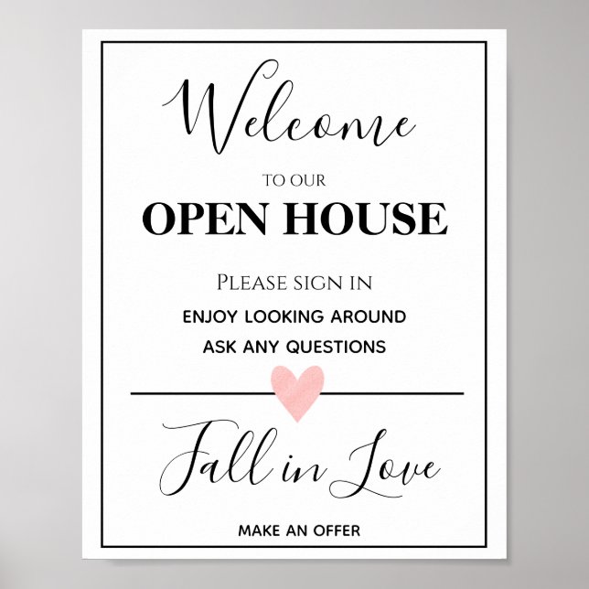 Open House Real Estate Sign, Real Estate Poster (Framsidan)