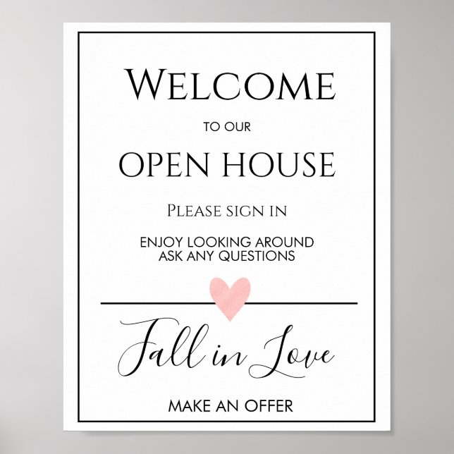 Open House Real Estate Sign, Real Estate Poster (Framsidan)