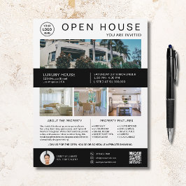 Open House Real Gods Broker Logotyp Photo QR Reklamblad