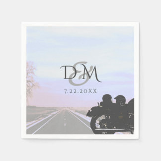 Open Road Motorcycle Wedement Reception Cocktail Pappersservett