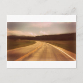 Open Road Nostalgic Postcard-bild Vykort