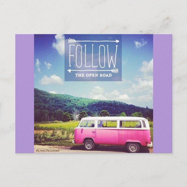 "Open Road" Vykort (Framsida)