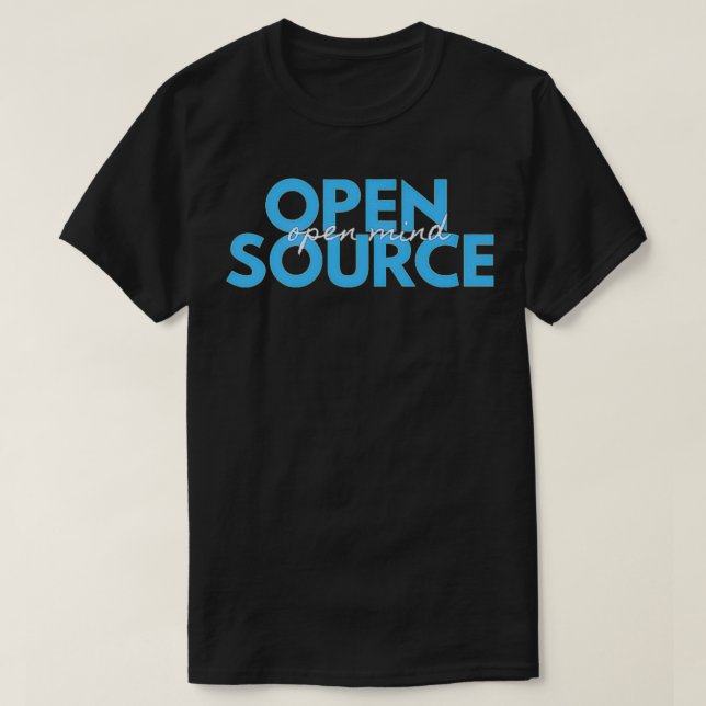 Open Source, Open Mind Light Blue Premium  T Shirt (Design framsida)