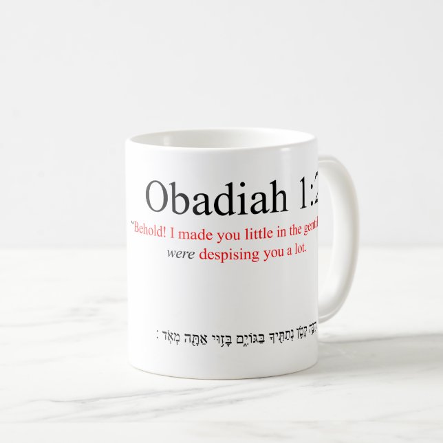 Open Source Translation Obadiah 1:2 Mugg (Framsida höger)