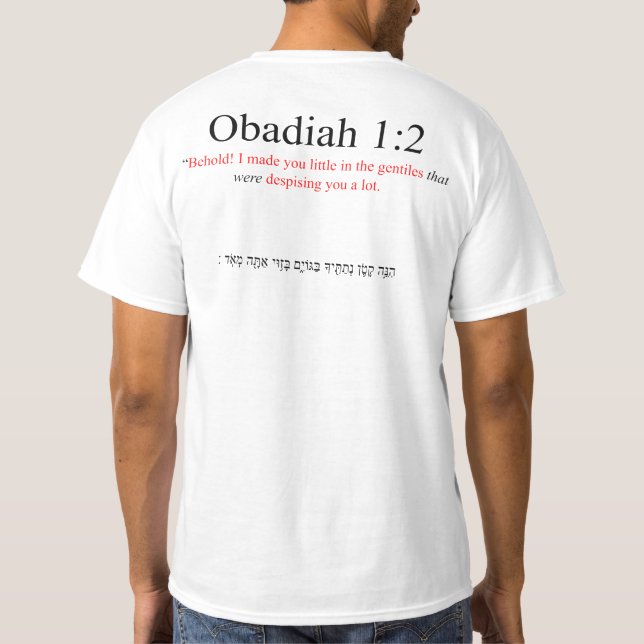 Open Source Translation Obadiah 1:2 T Shirt (Baksida)