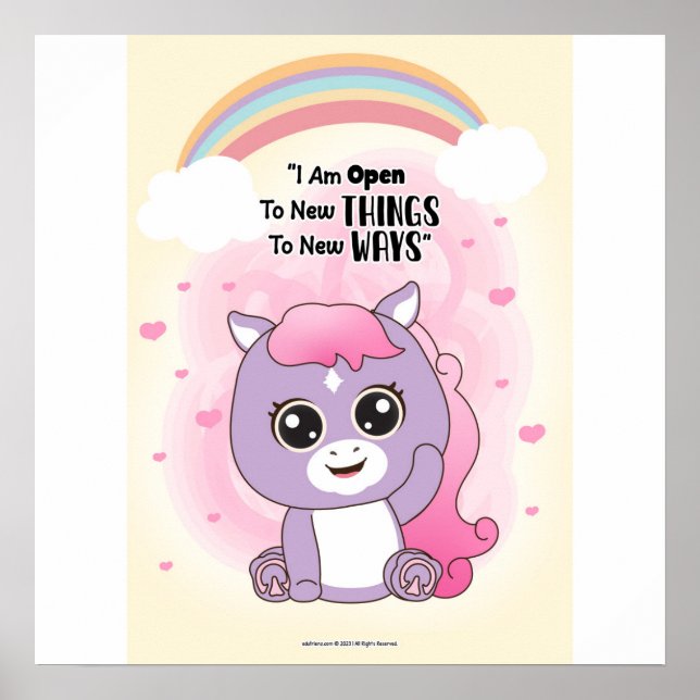 Open to new things wall art poster (Framsidan)