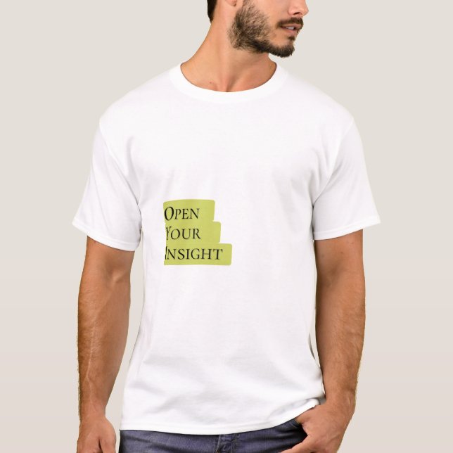 Open Your Insight – Men's Bold Minimalist T-Shirt  (Framsida)