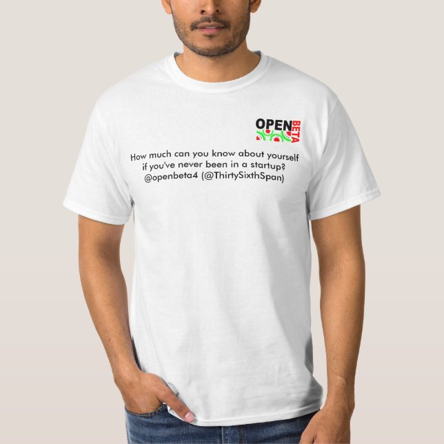 openbeta4, hur mycket kan dig veta om dig… tee shirt (Framsida)