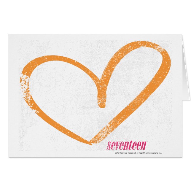 OpenHeart orange Hälsningskort (Framsidan Horizontal)