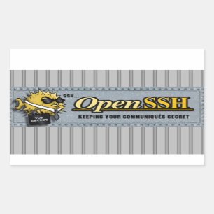 OpenSSH - klistermärkear för sysadmins Rektangulärt Klistermärke