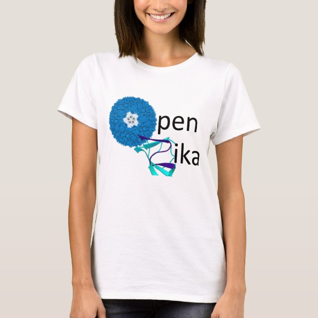 OpenZika kvinna T-tröja T-shirt (Framsida)