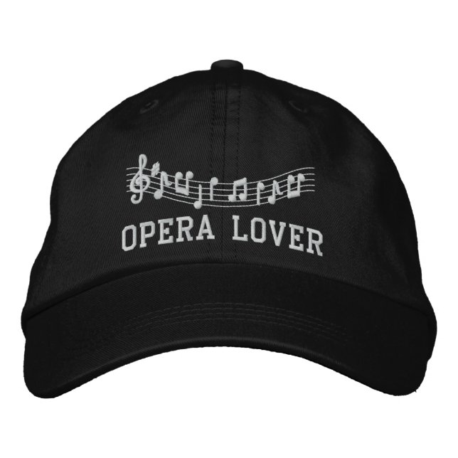 Opera Älskare Embroized Music Hat Broderad Keps (Framsida)