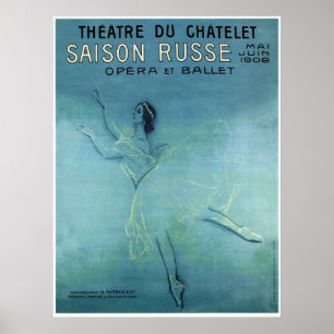 OPERA & BALLET - RYSKA HAVET - PARIS 1909 POSTER