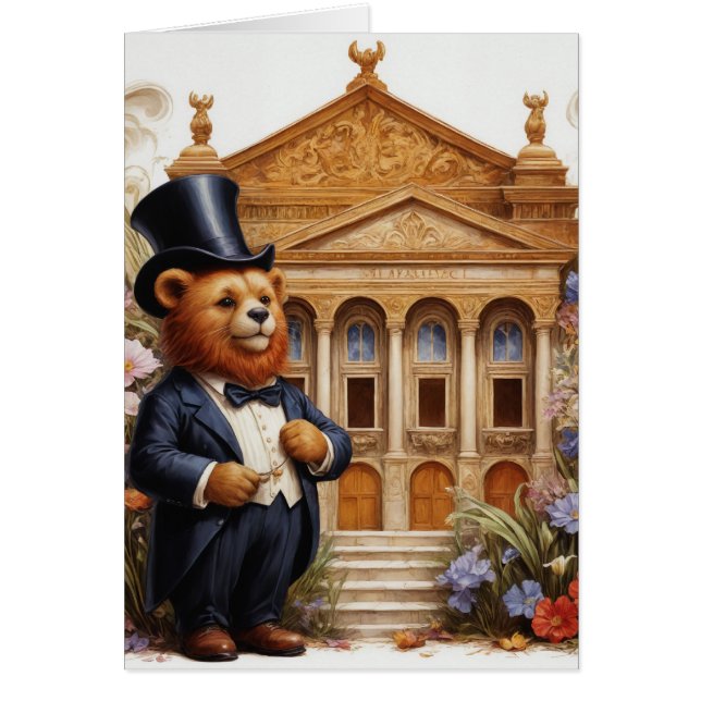 Opera Bear Tillfällen Greeting Card Hälsningskort (Framsidan)