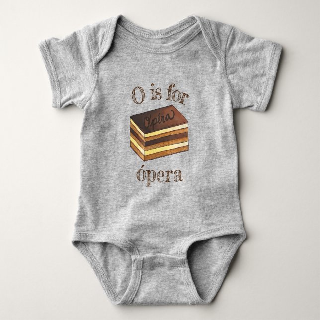 Opera Cake Fransk Patisserie Bakery Chef T Shirt (Framsida)