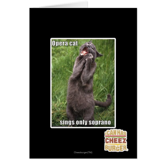 Opera Cat Hälsningskort (Framsidan)