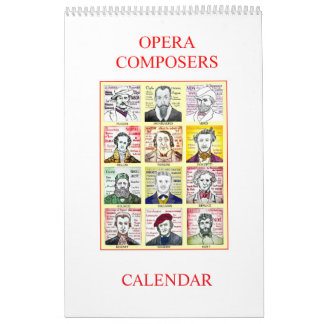 OPERA COMPOSERS-väggkalender Kalender