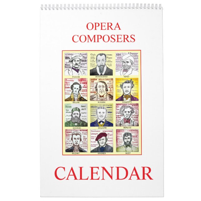 OPERA COMPOSERS-väggkalender Kalender (Omslag)