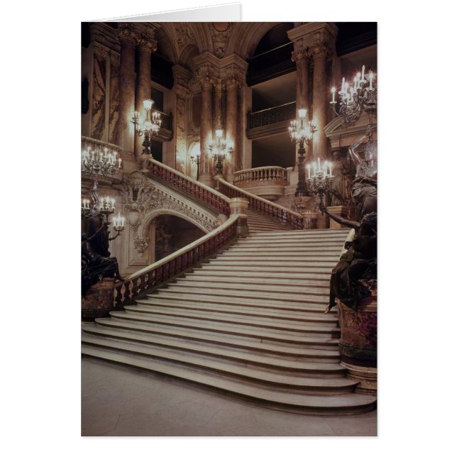 Opera-Garnier i Grand Staircase Hälsningskort (Framsidan)