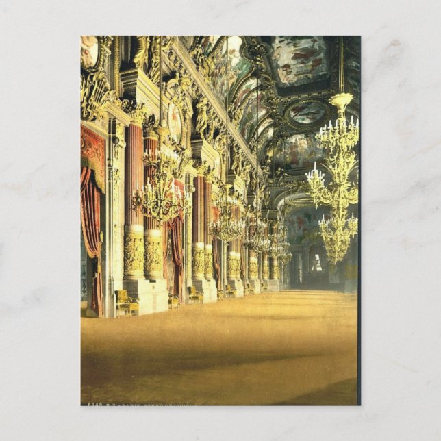 Opera House, foyer, Paris, Frankrike Classic Vykort (Framsida)