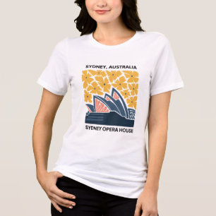 Opera House Sydney Australia-blommigt T Shirt