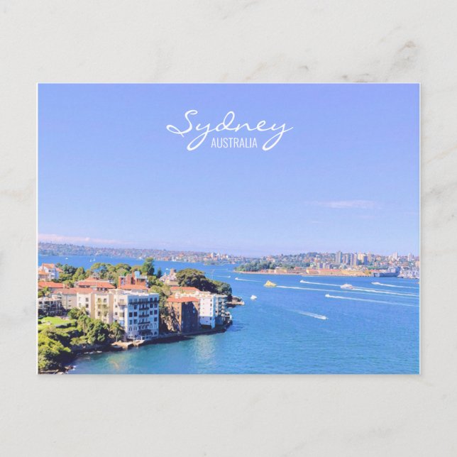 Opera House Sydney Harbour vatten vyvykort Vykort (Framsida)