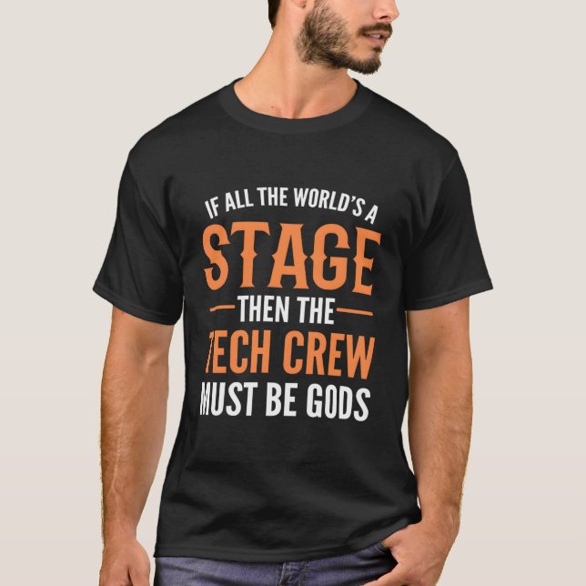 Opera Musical Teater Tech Crew Theater T Shirt (Framsida)