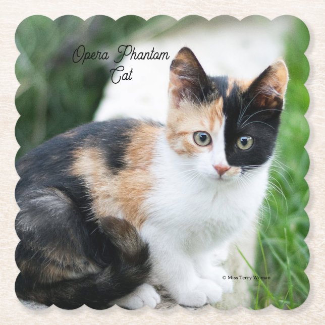 Opera Phantom Cat Underlägg Papper (Framsida)