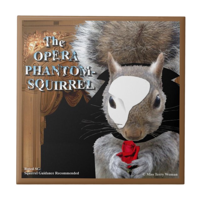 Opera Phantom Squirrel Kakelplatta (Framsidan)