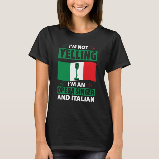 Opera Singer för opera Vocalist Tenor Singer Music T Shirt (Framsida)