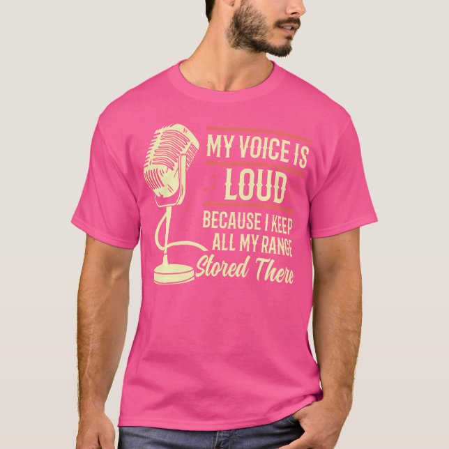 Opera Singer opera Vocalist Min röst är hög T Shirt (Framsida)