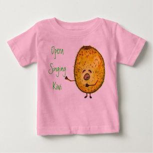 Opera Singing Kiwi, La La Tee, Rosa T-shirt