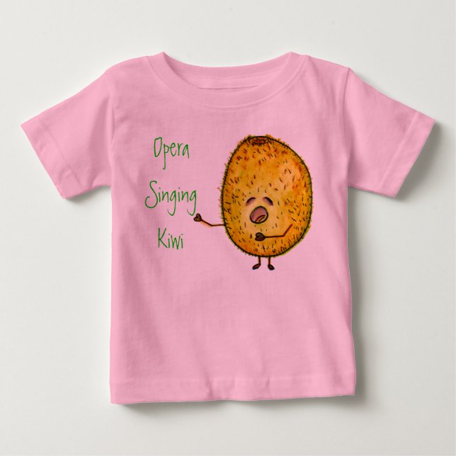 Opera Singing Kiwi, La La Tee, Rosa Tröja (Framsida)