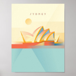 Opera Sydney - Minimal konsthandling - Reseposter Poster