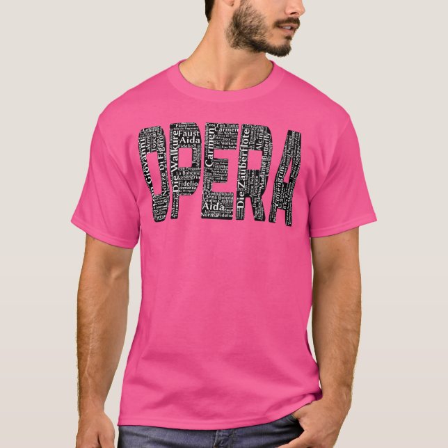 Opera Titles Art Ord Aida Turandot... Baseball T Shirt (Framsida)